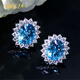 BOGLIA Brand Topaz Earrings Women's Gemstone Earrings Earrings Silver Niche Design Fashion Topaz Earrings