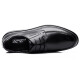 Strongman JD12602 Simples y livianos negocios de cuero formal de cuero de cuero negro 42