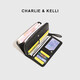 CHARLIE & KELLI CK轻奢包包女包长款多巴胺钱包女士2025新款零钱包卡包手拿包 黑色