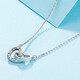 Jamie PT950 platinum double heart-shaped necklace pt950 platinum heart-to-heart chain set as a gift for your girlfriend - PT950 platinum chain set is about 3.6 grams