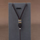 Minamiuri pendant lanyard thickened hand-knitted necklace pendant rope men's jade brand safety buckle jadeite pendant Pixiu pendant with rope adjustable black