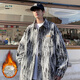 Rlzn gras grande taille tie dye petite veste de saveur mousse et automne pour hommes plus grande taille à la mode lâche et sexy veste étudiante J683J plus en toison bleu l120-145jin [Jin est égal à 0,5 kg]