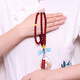 MUJUE Amber Bracelet for Men and Women Multi-circle Blood Amber Bracelet DIY Beeswax Hand Decoration Buddha Beads 108 Round Beads Bead Diameter Approximately 5-6mm