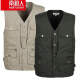 Anjiren Light Luxury High-end Men's Clothing Spring and Summer Middle-aged and Elderly Multi-Pocket Vest Men's V-neck Waistcoat Dad's Clothes Outdoor Fishing Photography No. 2 - Snap Style - Khaki 3XL (recommended to wear 155Jin [Jin equals 0.5kg] - 170Jin [Jin equals 0.5kg], )