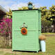 Qiujia outdoor waterproof sunscreen courtyard storage cabinet garden tool room balcony storage cabinet garden miscellaneous items A gray 695*5201420mm