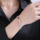 Shengshi Qiyuan (SHENGSHIQIYUAN) platinum bracelet for women pt950 platinum platinum bracelet for women semi-solid new crushed ice bracelet bracelet bracelet inner diameter 53mm weight 18.17 grams thick about 5mm