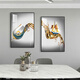 Yijlj pintura de decoración de restaurante moderno y simple de dos enlaces copa de vino creativo pintura colgante luz atmosférica comedor de lujo salón de pared de la pared de vaso de vidrio 1225712255 60*80 Imagen de conjunto de diamantes + marco de aleación de aluminio + marco negro