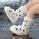 
SEVEN ONLY OLINE second-generation rainbow bean shark children's rain boots girls anti-slip infant baby rain boots girls water shoes blue 15 0 inner length 15cm [foot length about 14.5 wear]
