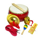 Jingyun 5 6 8 9 10-Zoll-Kuhspannen Großer kleiner Kinderspielzeugtrommel Erwachsener Gong Drum Beat Drum Kindergarten Percussion Instrument 6-Zoll-Trommel + kleines Zybal + kleines Gong