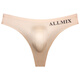 Le Jin [Jin equals 0.5 kg] Wei ultra-thin ice silk sports fitness single thong men's one-piece T transparent sexy low waist markless men's underwear pearlescent jean silk letters men's 3 packs M