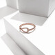 Trendy Acer to Simple Finger Buckle 18K Gold Ring for Women Rose Gold Color Gold Bracelet Stackable Ring Buckle for Girlfriend’s Birthday Gift No. 15