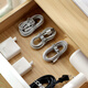 Jaens Cable de cable multifunción Cable de cable Cable Agumentación de cable Convenio Silicona Strap Cable Strap Cable Cable de acabado Hebilla Gris [10 piezas]