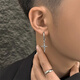 BJYL trendy men's ear clip niche ear studs trendy boys cross without pierced earrings handsome single earrings earrings for men single ear studs with pierced ears