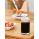 FaSoLa glass oil pot home kitchen gravity pour cooking oil tank does not drip oil soy sauce vinegar seasoning bottle container oil bottle (gray white) 100ml