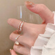 Dai Yan Gentle Wind Moonstone Open Ring Women's Niche Design Adjustable Index Finger Ring High-end Fashion Personalized Ring White Moonlight Textured Ring 2-piece Set