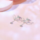 ZLF (ZLF) PT950 platinum earrings for women, platinum fashionable bow gold bead earrings 1.99g