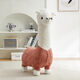 Living room ornaments large floor-standing alpaca plush seat doll living room bedroom floor-standing home decoration New Home Festival 110cm large green removable and washable lambswool