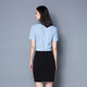 Summer slim short-sleeved women's white shirt for college students interview commuting professional formal suit button shirt 687 white XL