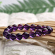 BOSFRU collection-grade Uruguayan amethyst bracelet, good luck to women, natural crystal bracelet, transfer beads, high-end gift for girlfriend, collection-grade amethyst bracelet-6mm