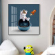 
Whale school children's room decoration painting astronaut space cartoon boy room bedside drawing square astronaut bedroom painting 689-7 50*50 black frame/crystal porcelain painting
