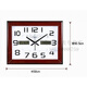 Combasi Square Large Wall Clock Ultra-Crean Sound Office Wohnzimmer Uhr Chinesische einfache künstlerische Quarz Uhr Wallhalterung 6626b Luminöses Holz Getreide schwarz 20 Zoll