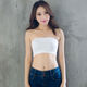 Korean style anti-exposure tube top bottoming underwear for women, short style, thin strapless top, bra, white (tube top), one size fits all