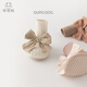 Bébé fille mignonne et mignonne chaussures pour les tout-petits soft semelle sans glissement automne et hiver chaussures de bébé chaussures de sol chaussures et chaussettes quatre saisons rose coréen 1 paire S Taille de la semelle de 11 cm (recommandée pour juin-décembre)