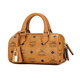 MCM ELLA Mini One-Shoulder Crossbody Bag Hand-in Boston Bag Women's Bag Cognac [Gift]