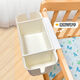 Qingxu crib hanging storage hanging basket diaper bedside diaper storage bag dormitory bed hanging bag bed fence storage box cream white partitions adjustable