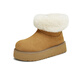 Bestou Mianmian Snow Winter Shopping Mall New Warm Snow Boots Birkenstock Chaussures épaisse semelles Coton pour femmes L5228DD4 Camel 37