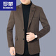 
ROMON Spring and Autumn Woolen Casual Suit Men's Middle-aged Spring and Autumn Woolen Suit Jacket Dad Single Thickened Top 82020 Coffee M 170