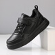 Ouxianyu Boys' Shoes Black Leather Shoes 2025 Autumn and Winter Children's Casual Performance Shoes for Big Boys and Primary School Students Sports Shoes 790 Black (Standard Code) 36