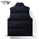 Charles Heart Vest for Men and Women Couples Same Style Winter Loose Solid Color Casual Vest Warm Thickened Waistcoat Black XL