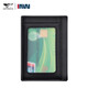 Sept cartes de loup sac en cuir authentique petit coupable de carte de carte portable Clip de carte ultra-mince couverture de carte supérieure Couche de carte de bouche de vaches de vache plusieurs positions de carte de carte style un noir vertical