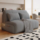 Linpaisen smart electric sofa bed small apartment dual-purpose foldable multi-function living room bedroom study single double sofa bed sky blue 1.2 meters electric latex model + high-quality cotton linen