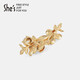 She s Qianzi Van Gogh's iris high-end ladies brooch dripping oil gradient corsage brooch birthday gift for girlfriend