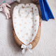 Hengzan newborn baby crib sleeping bed, safe crib, baby bed, bed in bed, baby nest travel bed, Carrot Rabbit HDJ 50*85