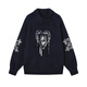 Inxx apyd einfacher fauler Rollkragenpullover für Männer und Frauen, Love Grain Pullover Strick -Pullover Navy Blue M.
