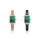 Olis Tank Watch Full Full Automatic Automatic Green Watch Small Imploud Water Square Mechanical Watch Oficial 6624 Belt Green