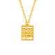 Laomiao Laomiao Gold 18K Gold Abacus Pendant CNC Carved Abacus