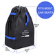 Jingmengyuan Kindersicherheit Sitzwagen für Lagerbeutel Staubdichte Beutel Bündel Tasche Extra Dicke Polyester Stoff schwarz und blau 45*45*85