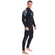 Swimming speed YonSub 5mm wetsuit for men, one-piece warm, deep diving professional cold protection, thickened scuba frogman thermal insulation, deep sea, black XL