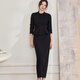 ROEYSHOUSE LOOKY Temperament Black Knitted Suit Women's Autumn New Fashion Top Skirt Two-piece Set 10975 Black S