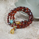 Potala Palace Blood Amber Bracelet Amber Southern Red Pixiu Carved Hetian Jade Transfer Bead Beeswax Bracelet Women's Birthday Gift Blood Amber Amazonite Multi-circle Bracelet