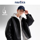 Nautica white sail star same style white sail CityBoy loose comfortable jacket leather jacket men JPJW4401 black 0TB L
