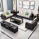 Zihua Massives Holzsofa Wohnzimmer Neue chinesische Ecke Imperial Concubine Stoff Kombination High-End-leichte Luxus kleine Wohnung Möbel 9902 Unabhängiger Einzelsitz [Rahmen] Baumwollwäscheabdeckung