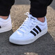 Adidas casual shoes men's shoes 2025 summer new low top non-slip fashion breathable comfortable and versatile wear-resistant fashion sports shoes AW3889 canvas white shoes 44