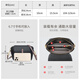 Qidell Real Cowhide One-Shoulder kleiner Quadratbeutel für Frauen Trendy Casual Shell Bag weiche obere Schicht Kuhspannhaut Leder Frauen große Kapazität Crossbody Bag Schwarz