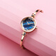 Julius Watch Watch Women's Korean Style Mode glänzender Strassstein schlankes Armband Quarz Schüler Frauen Uhr Blue Disc Ja-878d