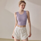 LULUUVTTOH Summer Sports Yoga Vest Women's Shockproof All-in-One Pilates Training Wear Underwear Outerwear Fitness Bra Purple Verbena M